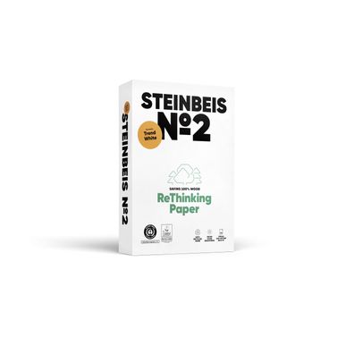 Steinbeis K1506666080A No. 2 - Trend White - Recyclingpapier, A4, 80g, weiß, 500 Blat