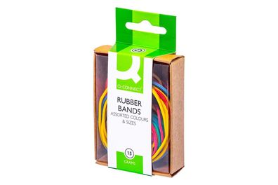 Q-Connect® KF02032 Gummiringe - 15 g, farbig sortiert