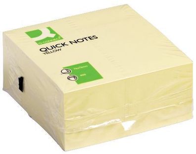 Q-Connect® KF01346 Haftnotiz-Würfel - 76 x 76 mm, gelb