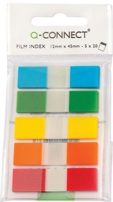 Q-Connect® KF14966 Index Mini - 12,5 x 45 mm, 5 x 20 Streifen
