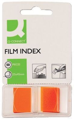 Q-Connect® KF03636 Index - 25 x 45 mm, orange, 50 Streifen