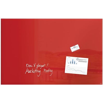 SIGEL GL142 Glas-Magnetboard Artverum - rot, 100 x 65 cm