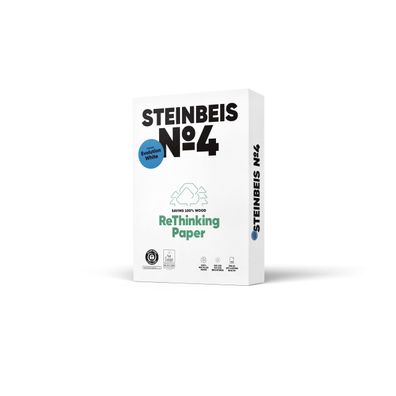 Steinbeis K1706666080B No. 4 - Evolution White - Recyclingpapier, A3, 80g, weiß, 500
