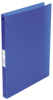 Q-Connect® KF02918 Ringbuch transparent - A4, 4-Ring, Ring-Ø 16 mm, blau-transparent
