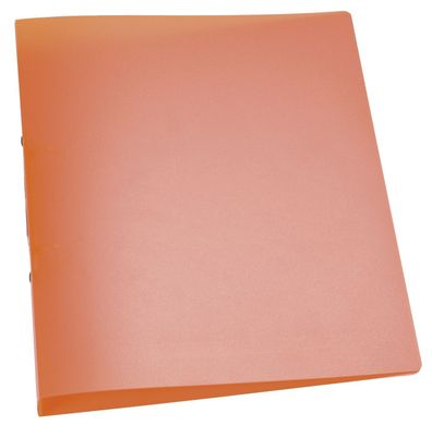 Q-Connect® KF02485 Ringbuch transparent - A4, 2-Ring, Ring-Ø 25 mm, orange-transparen
