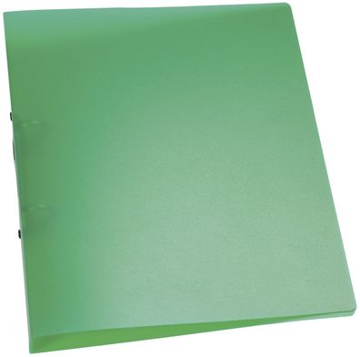 Q-Connect® KF02484 Ringbuch transparent - A4, 2-Ring, Ring-Ø 25 mm, grün-transparent