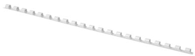 Q-Connect® KF24017 Plastik-Binderücken, 6 mm, für 25 Blatt, weiß, 100 Stück