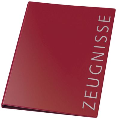 Veloflex® 4144220 Ringbuch Zeugnisse - rot, A4, PVC , 4-Mechanik, Ring-Ø 16 mm