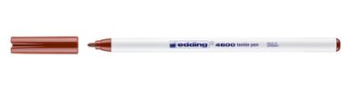 Edding 4600-007 4600 Textilmarker- Rundspitze, 1 mm, braun