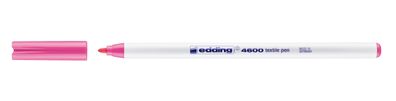 Edding 4600-009 4600 Textilmarker- Rundspitze, 1 mm, rosa