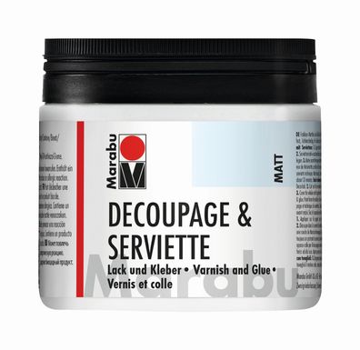 Marabu 1140 75 843 Servietten-Lack & Kleber, matt, 500 ml