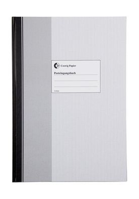 Posteingangsbuch, Schwarz, 1 Seite, A4, 210 x 297 mm, 96 Blatt