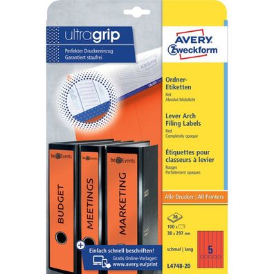 Avery Zweckform® L4748-20 L4748-20 Ordner-Etiketten - schmal/la