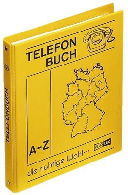 Veloflex® 5158 000 Telefonringbuch - A5, gelb, inkl. Einlagen und 12-teiliges Registe