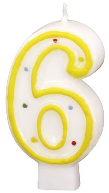 550286 Geburtstagskerze Zahl 6