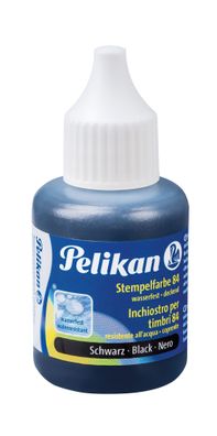 Pelikan 351460 Stempelfarbe Sorte 84, 30 ml, schwarz, Kunststoff-Behälter mit Spritzd