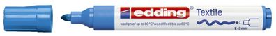 Edding 4-4500010 4500 Textilmarker creative - Rundspitze, 2-3 mm, hellblau