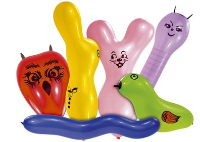 amscan 6479 Luftballon Tierfiguren - sortiert, 6 Stück