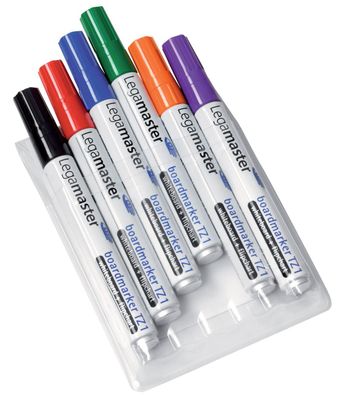 Legamaster 7-110096 Boardmarker TZ 1 - 6er Etui, nachfüllbar, 1,5 - 3 mm, 6 Farben