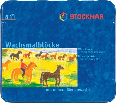 Stockmar 34000 Wachsmalblöcke zitronengelb, orange, karminrot, grün, blau, blauviolet