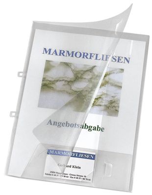 Veloflex® 4441 290 Angebotsmappe Crystal mit Visitenkartenfach, transparent