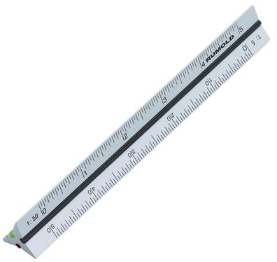 Rumold 195/1/15 Präzisions-Dreikant-Maßstäbe 195, 15 cm
