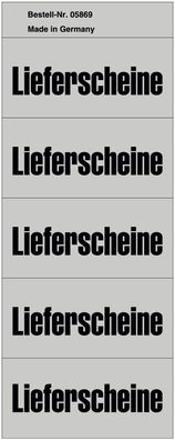 5869 Inhaltsschilder Lieferscheine - Beutel mit 100 Stück, grau