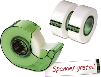 Scotch® AAMT-3 Klebeband Magic™ 810 Promotion, 3 Rollen Klebefilm 25m x 19mm + Handab