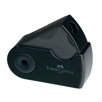 FABER Castell 182710 Klappspitzdose Mini,8 mm, chwarz, ransparent schwarz, m Display