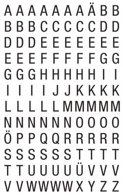 Avery Zweckform® 3720 3720 Buchstaben-Etiketten - A-Z, 6,5