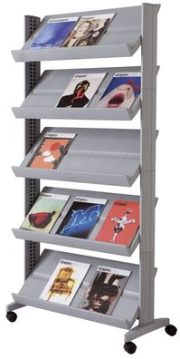 Paperflow 255N.35 Mobiler Prospektständer UNO, alu