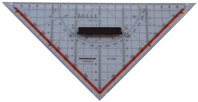 Rumold 1154 Technisches Zeichendreieck mit Griff, 250 mm