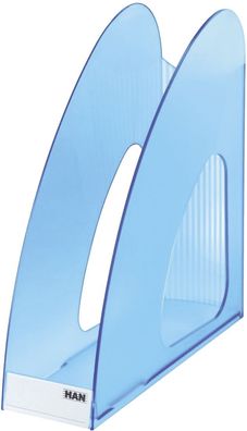 HAN 1611-64 Stehsammler TWIN - DIN A4/C4, standfest, modern, transluzent-blau
