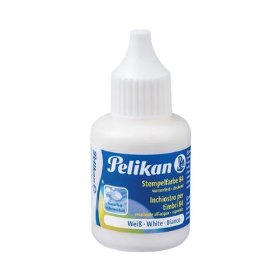 Pelikan Stempelfarbe 84, wasserfest, weiá, Inhalt: 30 ml