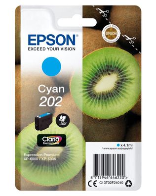 Epson C13T02F24010 Tintenpatrone cyan Claria Premium 202 T 02F2