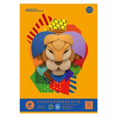 Edition DÜRER® 053624000 Tonpapierblock geleimt - A4, 20 Blatt, 130g/qm, sortiert