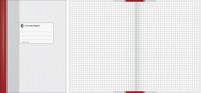 Coswig Papier 86-1595203 Geschäftsbuch - A5, 96 Blatt, kariert