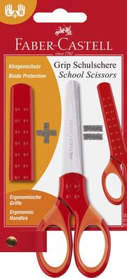 FABER-CASTELL 181550 Schulschere GRIP - rot