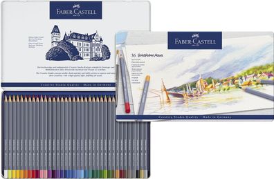 Faber-Castell 114636 Goldfaber Aqua Aquarellstift - 36er Metalletui