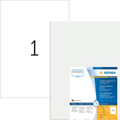 HERMA Etik. A3 Outdoor Klebefolie weiß 297x420 mm 10 St