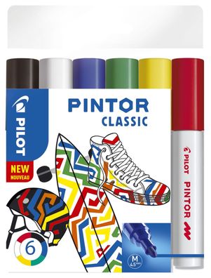 PILOT 4161S6C Kreativmarker Pintor 6ST M Classic