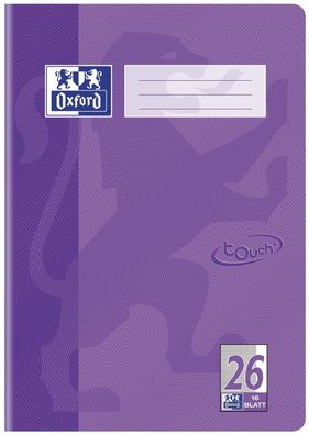 Oxford 400104442 Heft A4 / 16 Blatt Lineatur 26 - Touch flieder
