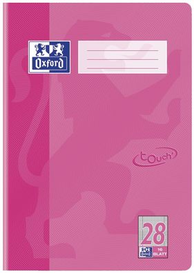 Oxford 400104447 Heft A4 / 16 Blatt Lineatur 28 - Touch rosa