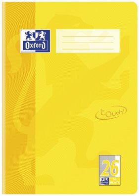 Oxford 400104443 Heft A4 / 16 Blatt Lineatur 26 Touch sonnengelb(T)
