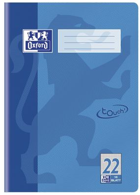 Oxford 400104368 Heft A4 / 16 Blatt Lineatur 22 Touch hellblau(T)