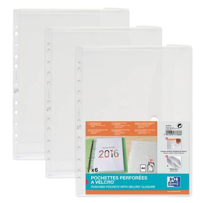 ELBA 400099575 6er Dokumententasche, A4, PP, 0,2 mm, glasklar, blendfrei, dokumentene