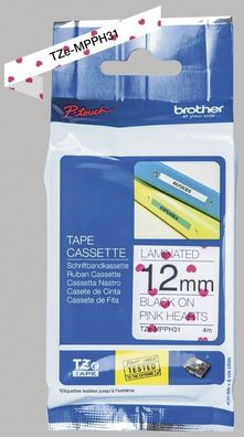 Brother TZe-MPPH31 TZe-MPPH31 Schriftbandkassette - laminiert, 12 mm x 4 m, schwarz a