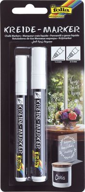 folia 390200 Kreidemarker 2ST weiß