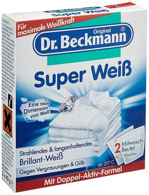 8x Dr. BeckmannSuperWeiß Doppel AktivFormel Portionsbeutel 2x40g