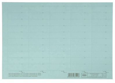 Elba 100552045 vertic® Beschriftungsschild für Registratur, 58 x 18 mm, blau, 50 Stüc